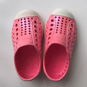 Hot pink Native shoes- size c6